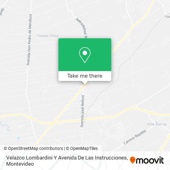Velazco Lombardini Y Avenida De Las Instrucciones map