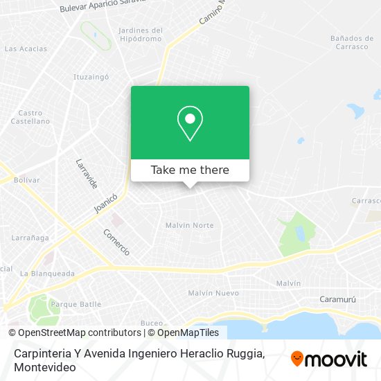 Carpinteria Y Avenida Ingeniero Heraclio Ruggia map