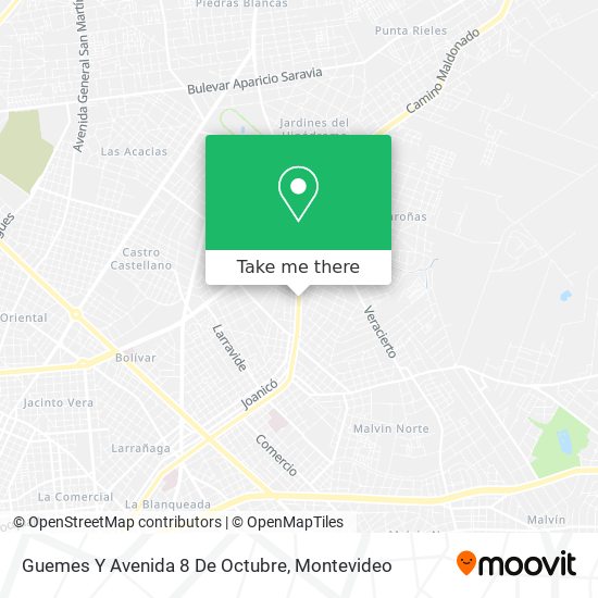 Mapa de Guemes Y Avenida 8 De Octubre