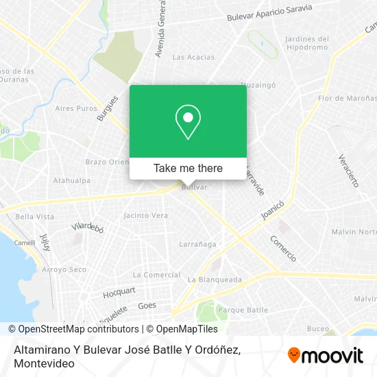 Altamirano Y Bulevar José Batlle Y Ordóñez map