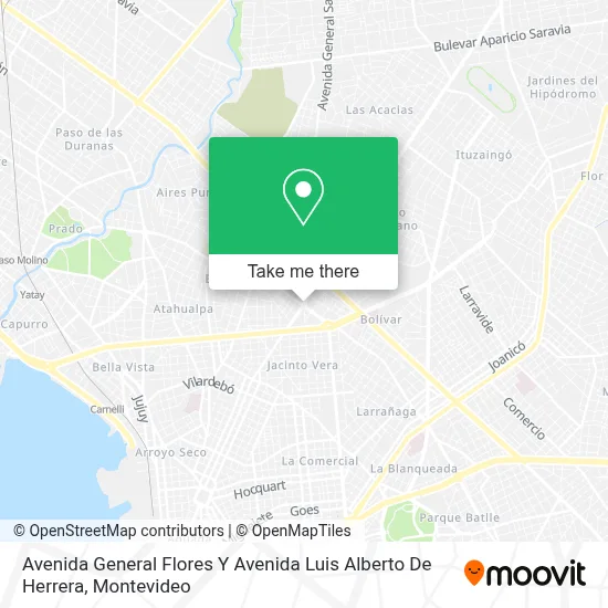Avenida General Flores Y Avenida Luis Alberto De Herrera map