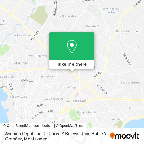 Avenida República De Corea Y Bulevar José Batlle Y Ordóñez map