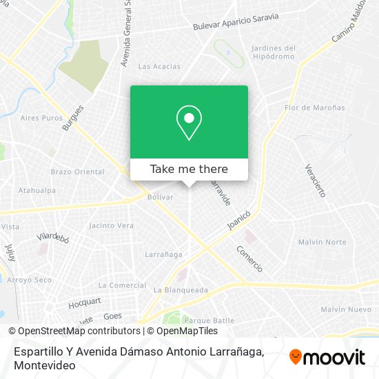 Espartillo Y Avenida Dámaso Antonio Larrañaga map