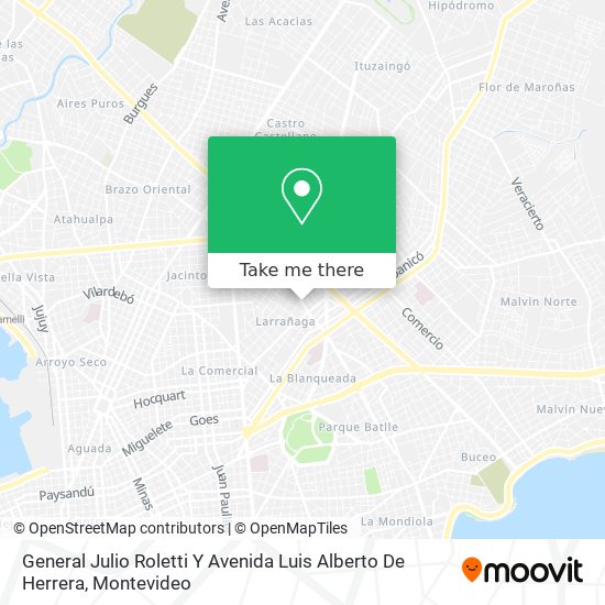 General Julio Roletti Y Avenida Luis Alberto De Herrera map