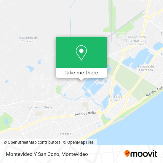 Montevideo Y San Cono map