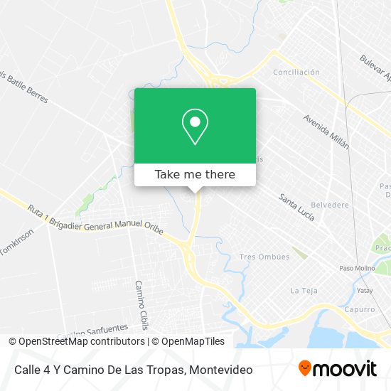 Mapa de Calle 4 Y Camino De Las Tropas