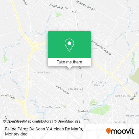 Mapa de Felipe Pérez De Sosa Y Alcides De María