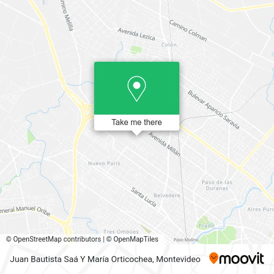 Mapa de Juan Bautista Saá Y María Orticochea