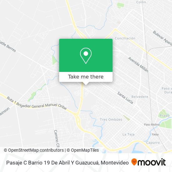 Mapa de Pasaje C Barrio 19 De Abril Y Guazucuá