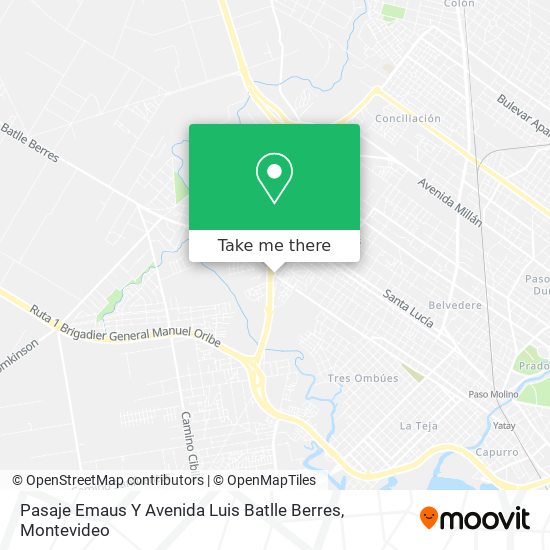 Pasaje Emaus Y Avenida Luis Batlle Berres map