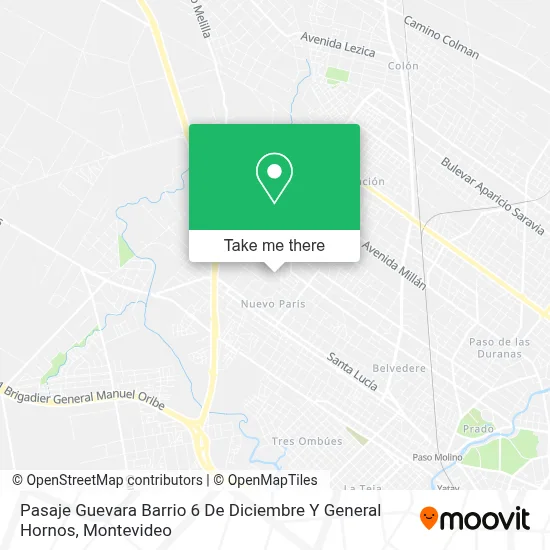 Pasaje Guevara Barrio 6 De Diciembre Y General Hornos map