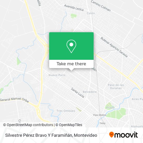 Silvestre Pérez Bravo Y Faramiñán map