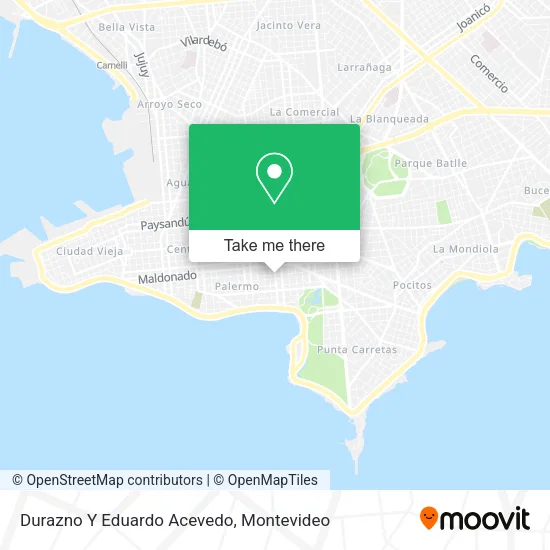 Mapa de Durazno Y Eduardo Acevedo