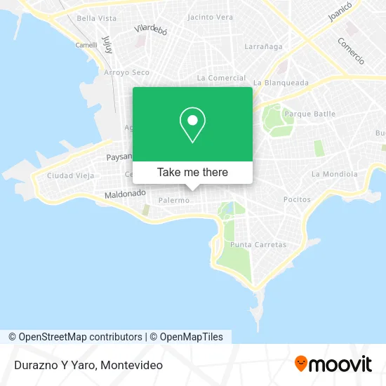 Mapa de Durazno Y Yaro
