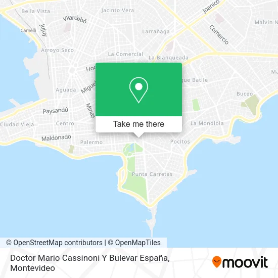 Mapa de Doctor Mario Cassinoni Y Bulevar España