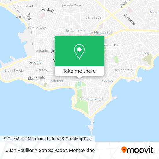 Juan Paullier Y San Salvador map