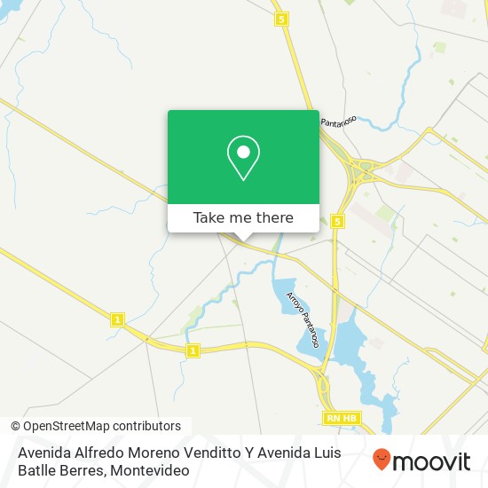 Avenida Alfredo Moreno Venditto Y Avenida Luis Batlle Berres map