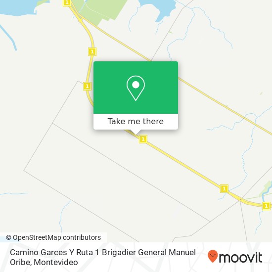 Camino Garces Y Ruta 1 Brigadier General Manuel Oribe map