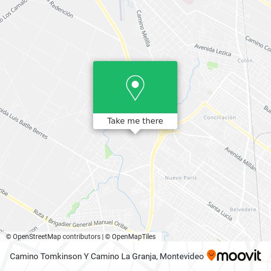 Camino Tomkinson Y Camino La Granja map