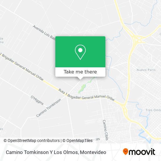 Camino Tomkinson Y Los Olmos map