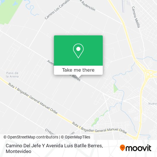 Camino Del Jefe Y Avenida Luis Batlle Berres map