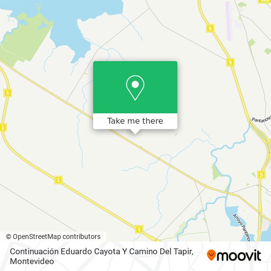 Continuación Eduardo Cayota Y Camino Del Tapir map
