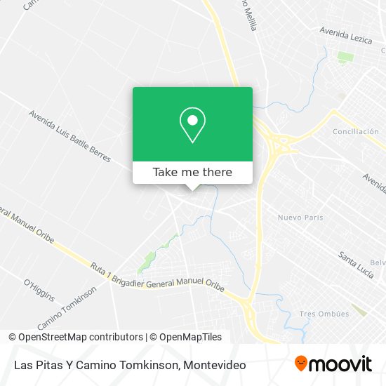 Las Pitas Y Camino Tomkinson map