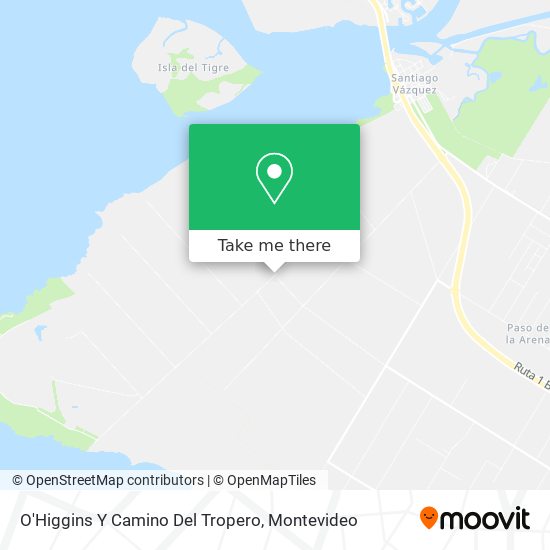 O'Higgins Y Camino Del Tropero map