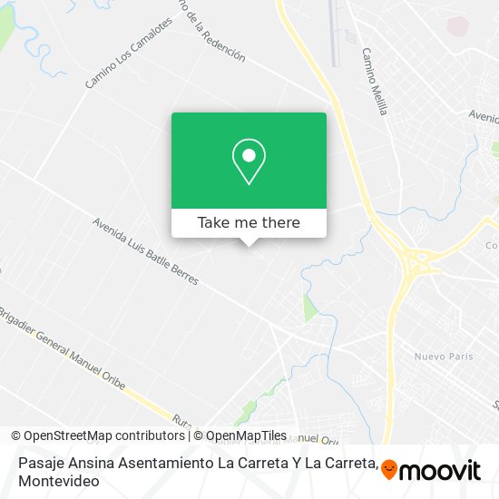 Pasaje Ansina Asentamiento La Carreta Y La Carreta map