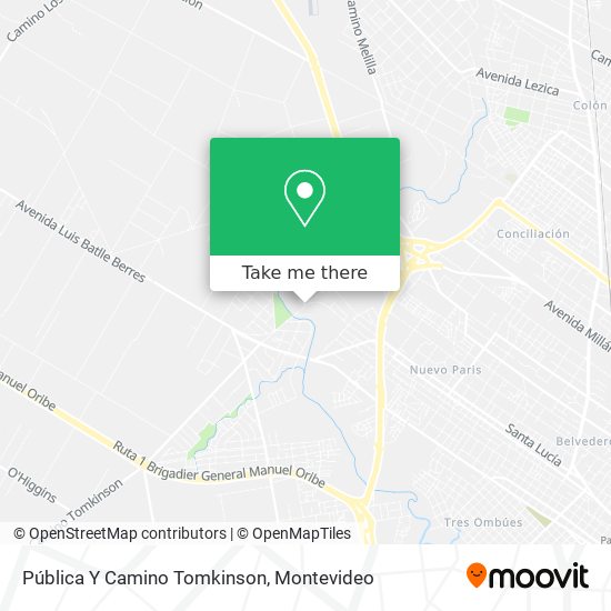 Pública Y Camino Tomkinson map