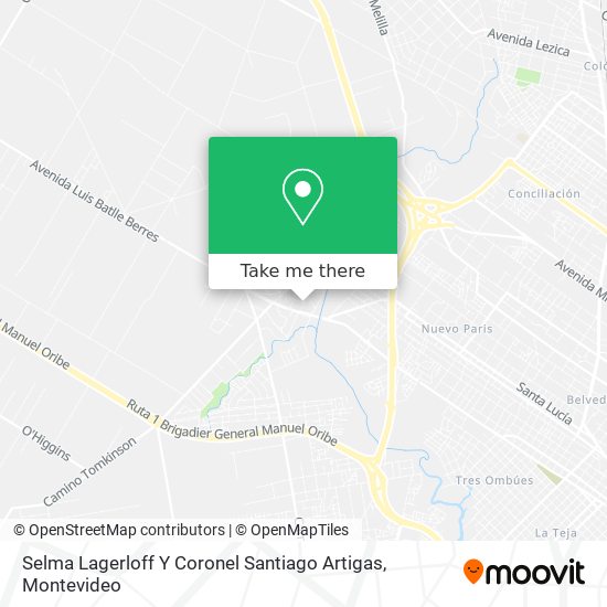 Selma Lagerloff Y Coronel Santiago Artigas map