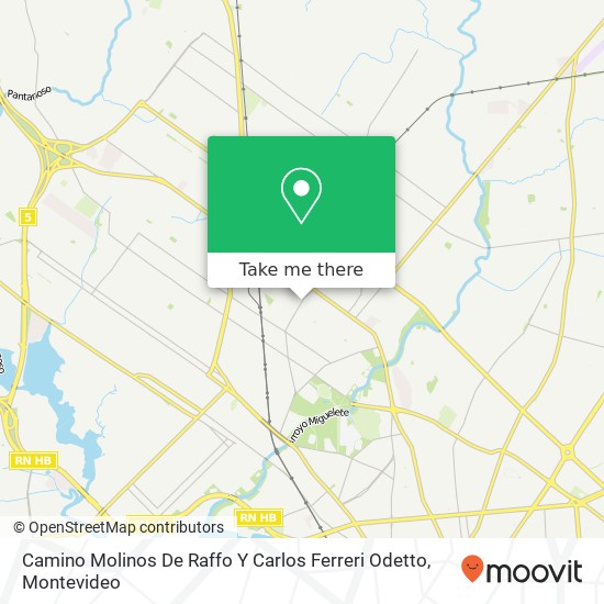 Camino Molinos De Raffo Y Carlos Ferreri Odetto map