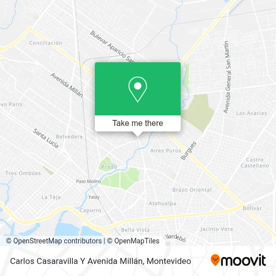 Carlos Casaravilla Y Avenida Millán map