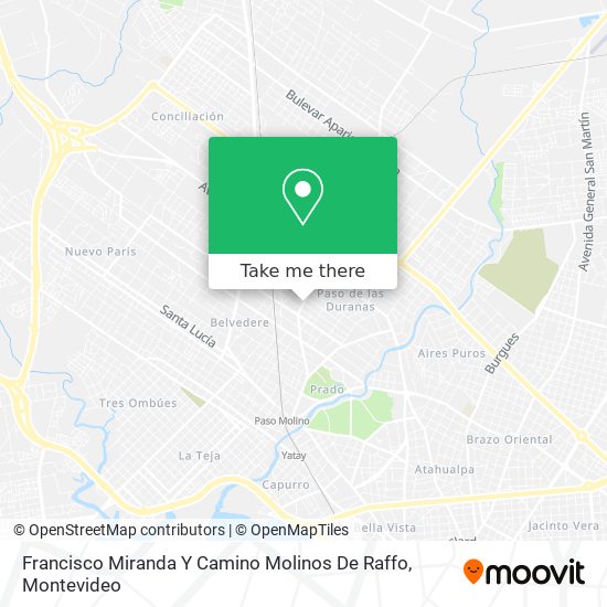 Francisco Miranda Y Camino Molinos De Raffo map