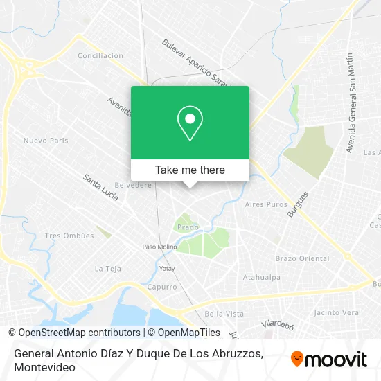 General Antonio Díaz Y Duque De Los Abruzzos map