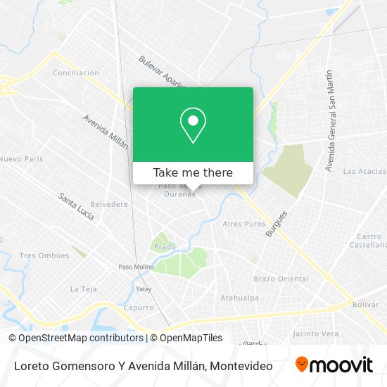 Loreto Gomensoro Y Avenida Millán map