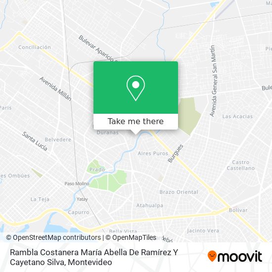 Rambla Costanera María Abella De Ramírez Y Cayetano Silva map