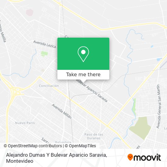 Alejandro Dumas Y Bulevar Aparicio Saravia map