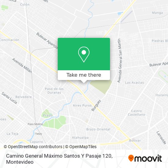 Camino General Máximo Santos Y Pasaje 120 map