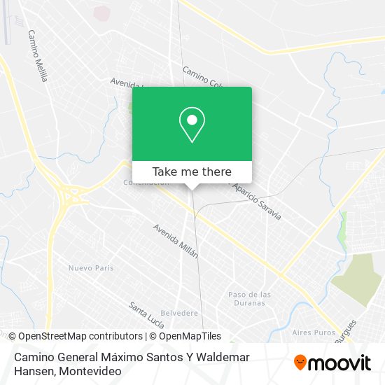 Camino General Máximo Santos Y Waldemar Hansen map