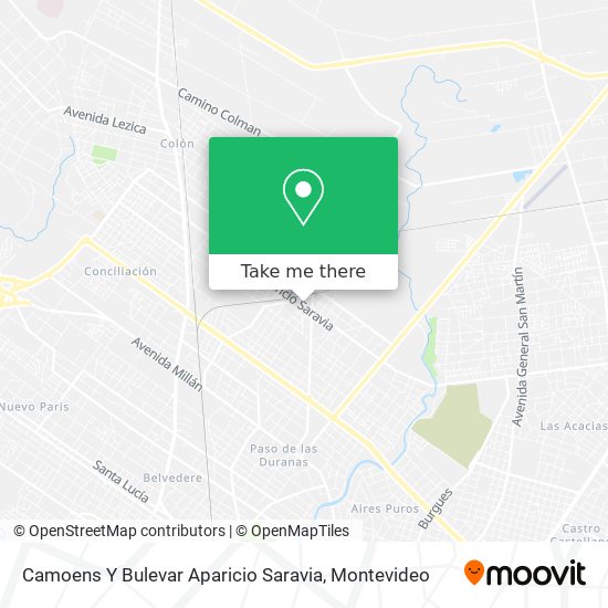 Camoens Y Bulevar Aparicio Saravia map
