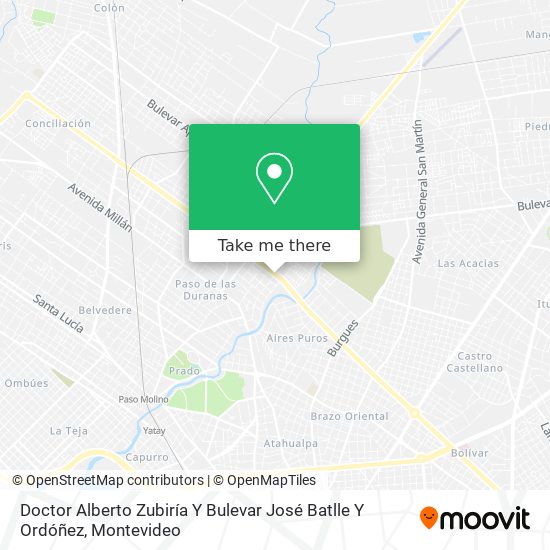 Mapa de Doctor Alberto Zubiría Y Bulevar José Batlle Y Ordóñez