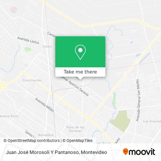 Juan José Morosoli Y Pantanoso map