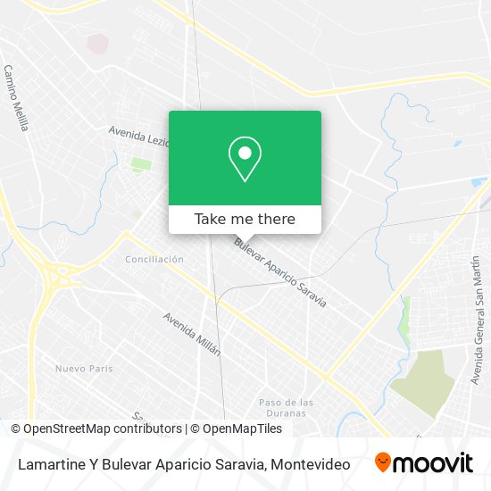 Lamartine Y Bulevar Aparicio Saravia map