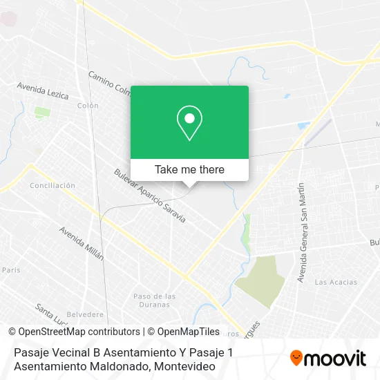 Mapa de Pasaje Vecinal B Asentamiento Y Pasaje 1 Asentamiento Maldonado