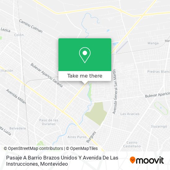 Pasaje A Barrio Brazos Unidos Y Avenida De Las Instrucciones map