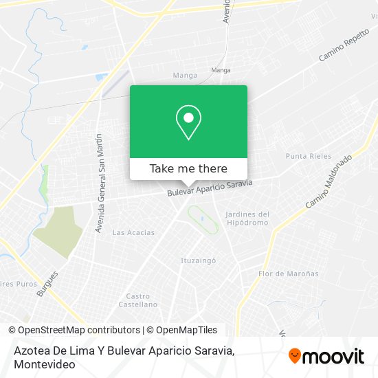 Mapa de Azotea De Lima Y Bulevar Aparicio Saravia