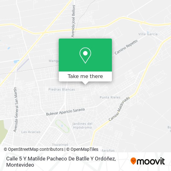 Calle 5 Y Matilde Pacheco De Batlle Y Ordóñez map