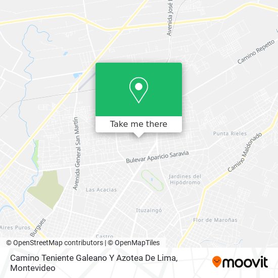 Camino Teniente Galeano Y Azotea De Lima map