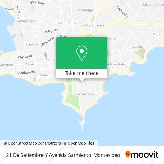 21 De Setiembre Y Avenida Sarmiento map
